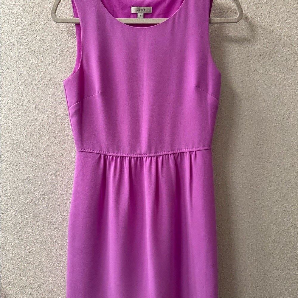 J. Crew Vibrant Pink Midi Dress